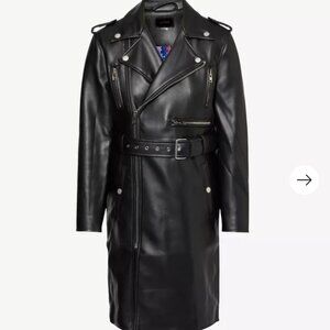 Mother Faux Leather Trench - LIKE NEW